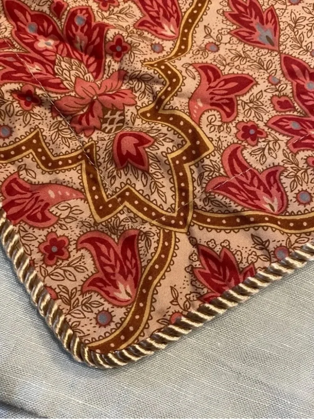Lauren Ralph Lauren Langham Briarleigh pink brown paisley 100% cotton King sham
